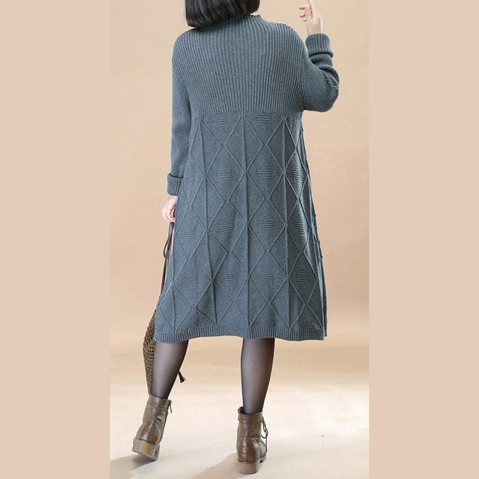 warm light gray knit dresses casual sweaters 2018 spring sweaters - Omychic