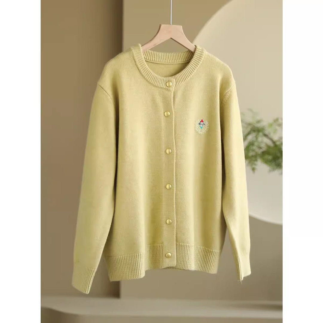 Women Minimalist Fashion Casual Embroidery Cardigan