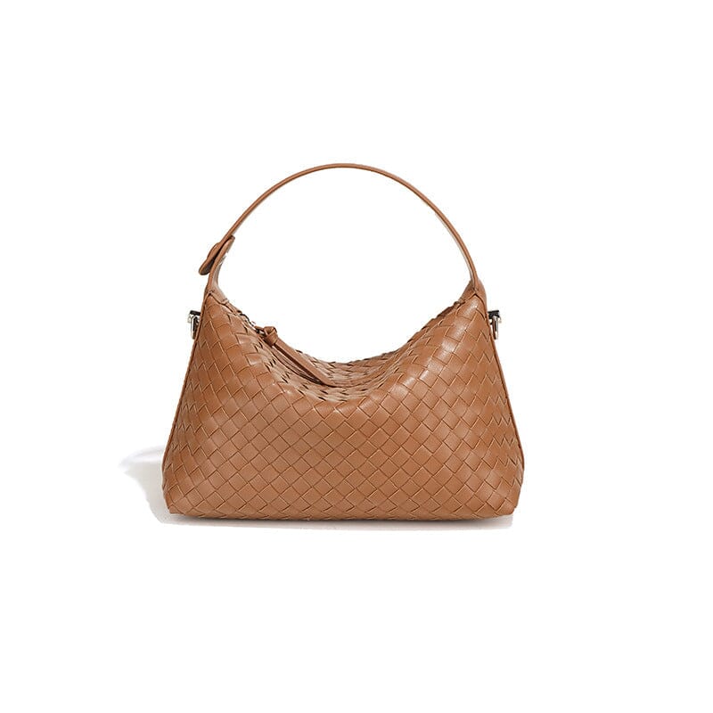 Women Retro Handcraft Plaited Leather Handbag