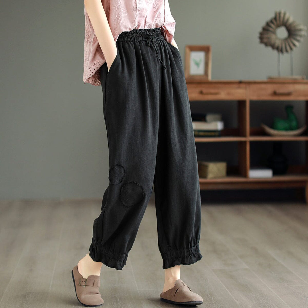 2023 Loose Retro Bloomers Linen Pants