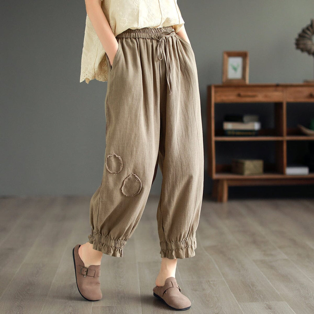 2023 Loose Retro Bloomers Linen Pants