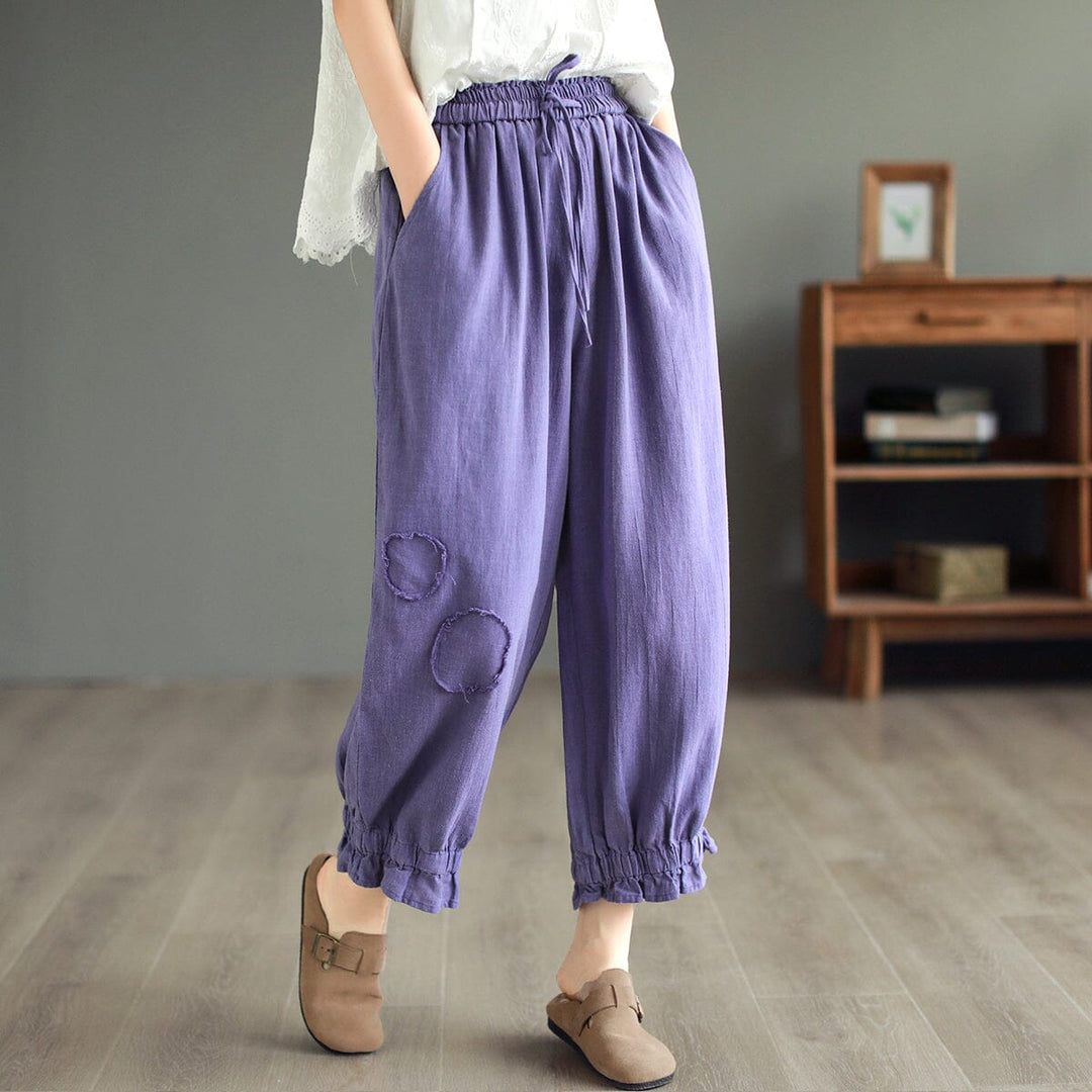 2023 Loose Retro Bloomers Linen Pants