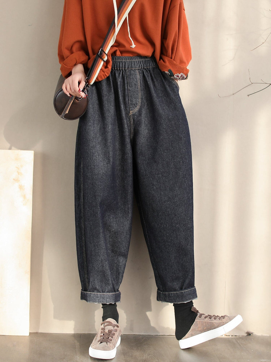 Women Spring Loose Minimalist Casual Work Jeans