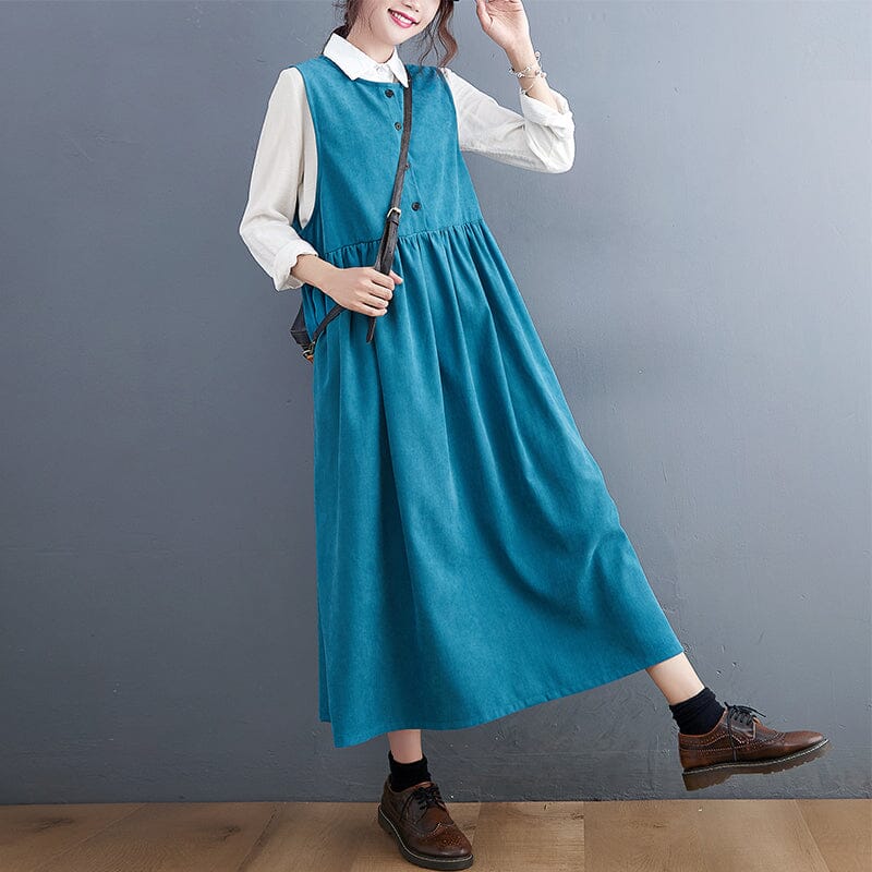 Women Spring Minimalist Casual Sleeveless Dress