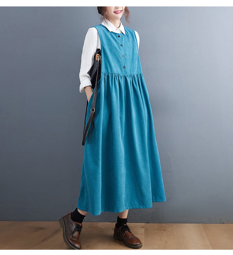 Women Spring Minimalist Casual Sleeveless Dress