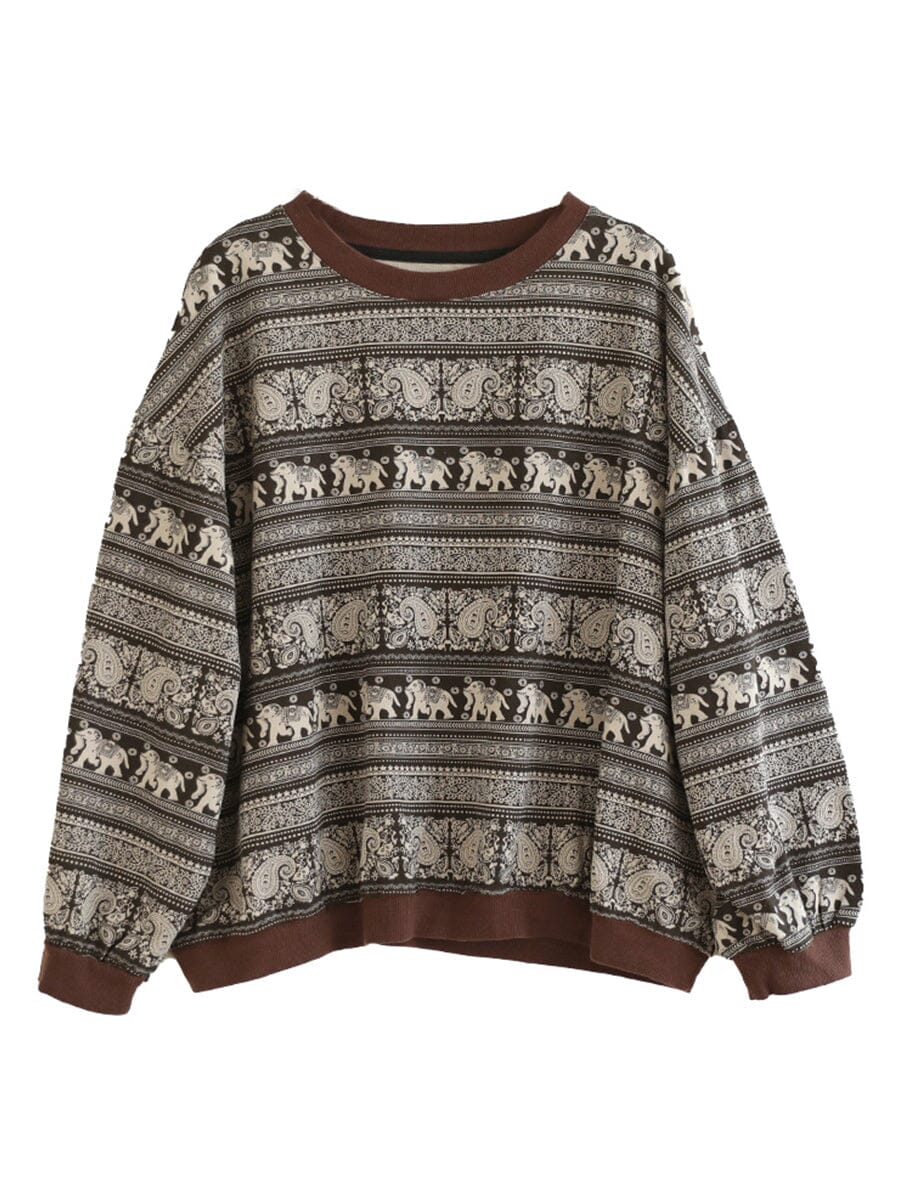Women Spring Retro Fashion Loose Casual Sweater