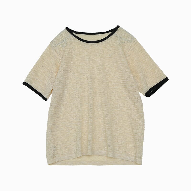 Women Summer Casual Fashion Knitted T-Shirt