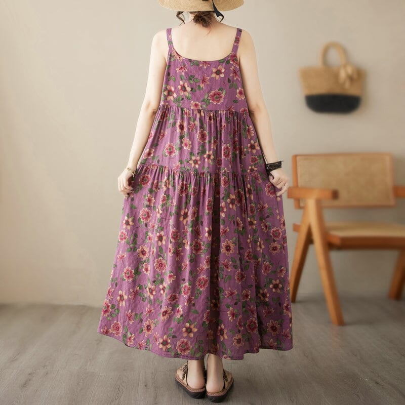 Women Summer Casual Loose Strap Dress