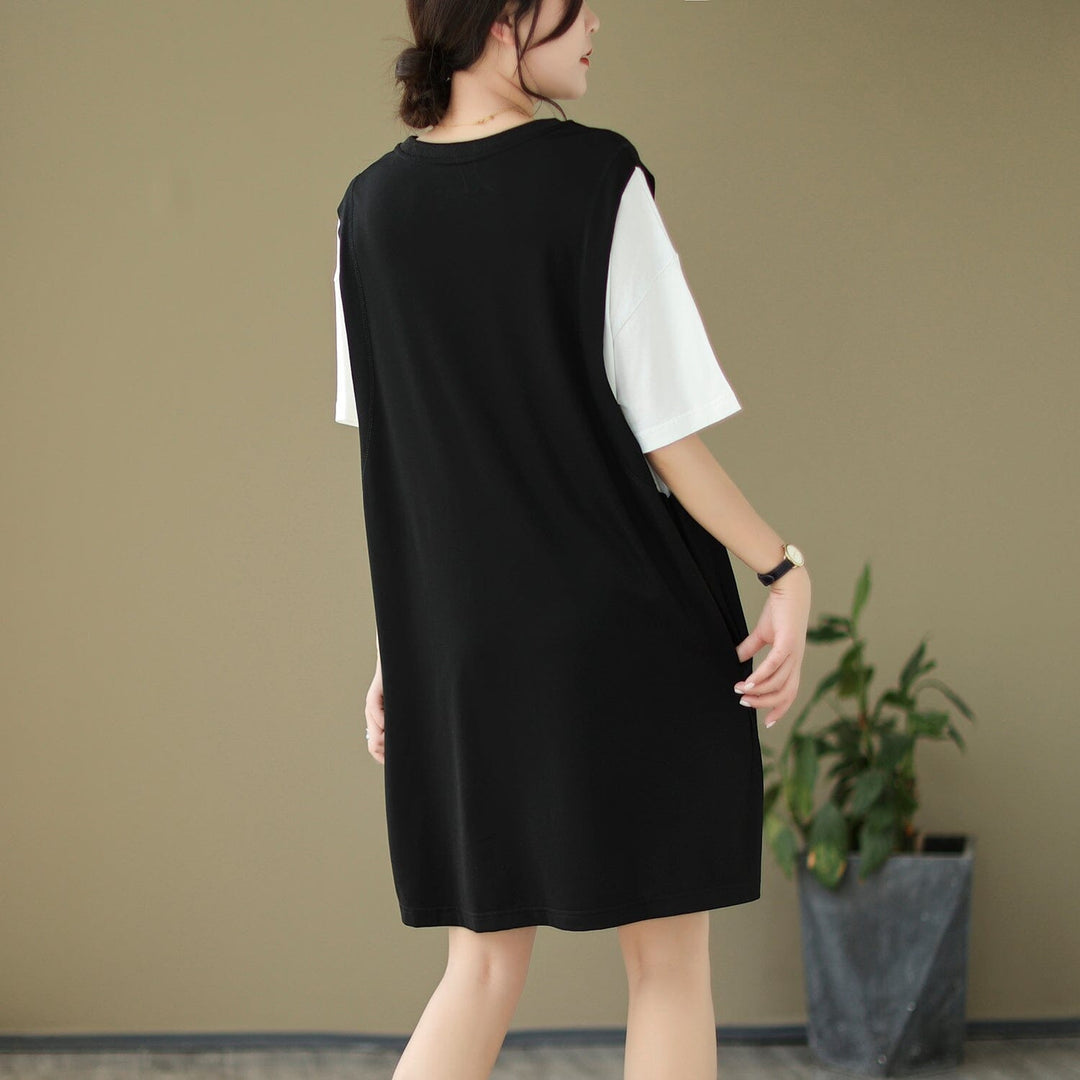 Summer Casual Minimalist Mini Dress Short Sleeve