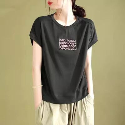 Women Summer Fashion Casual Loose Cotton Tops