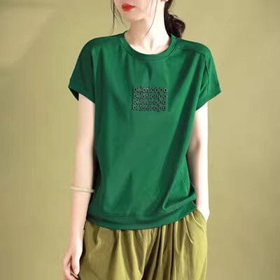 Women Summer Fashion Casual Loose Cotton Tops