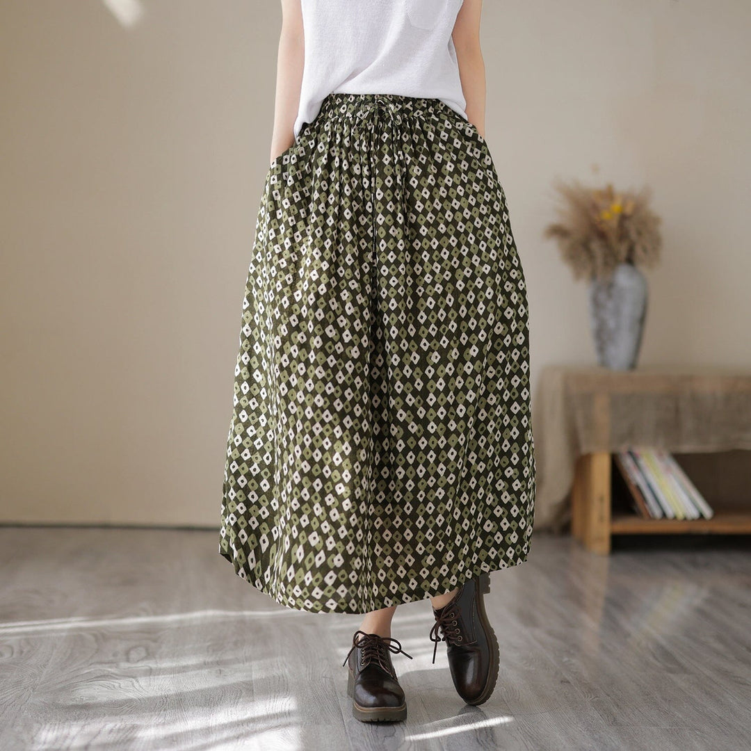 Women Summer Floral Print Casual Skirt