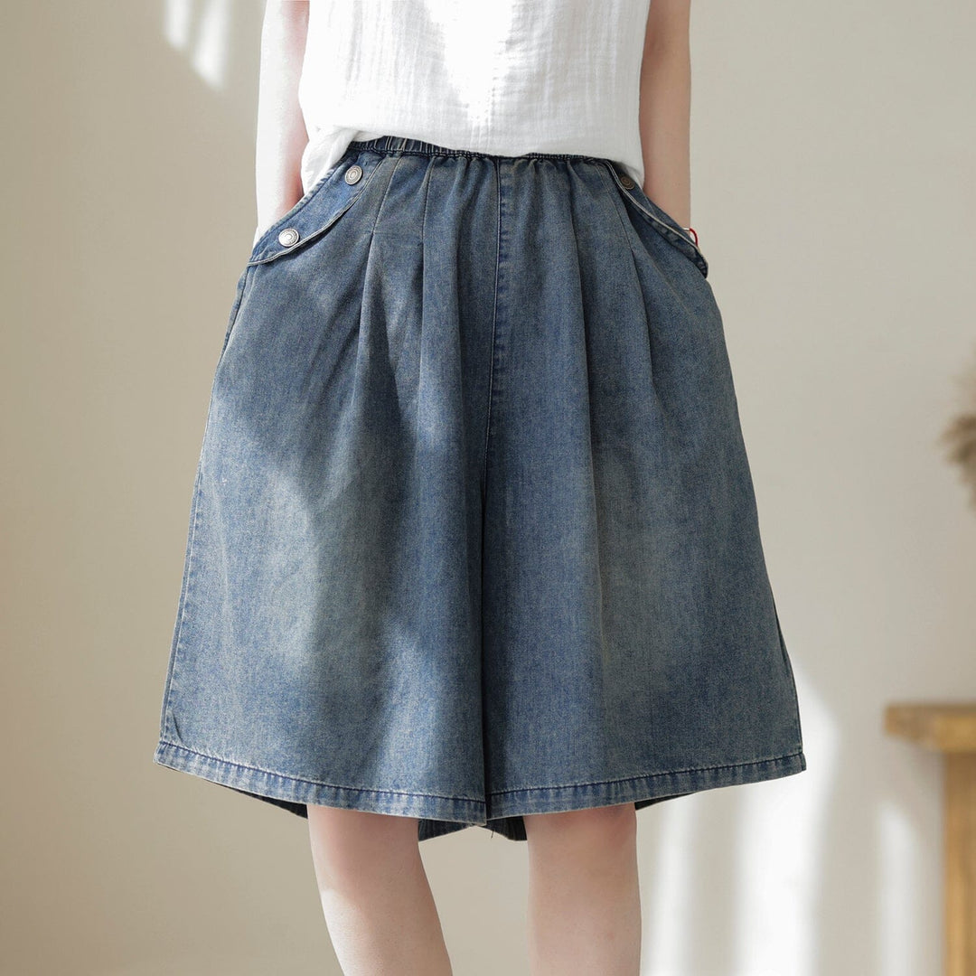 Summer Loose Casual Cotton Denim Shorts